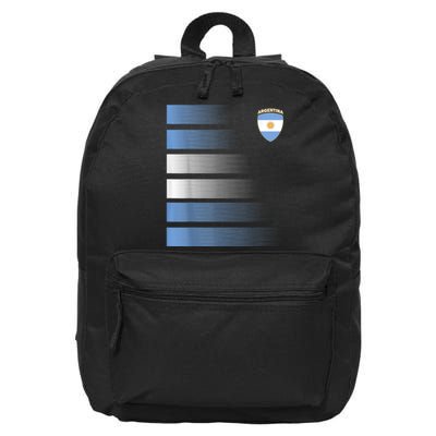 Argentina Soccer Jersey Argentina Football Fan Soccer 16 in Basic Backpack