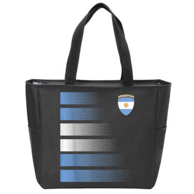 Argentina Soccer Jersey Argentina Football Fan Soccer Zip Tote Bag