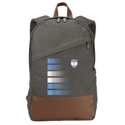 Argentina Soccer Jersey Argentina Football Fan Soccer Cotton Canvas Backpack