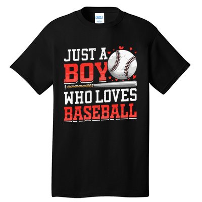 American Sport Just A Boy Who Loves Baseball Gifts Tall T-Shirt