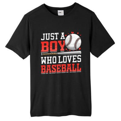 American Sport Just A Boy Who Loves Baseball Gifts Tall Fusion ChromaSoft Performance T-Shirt