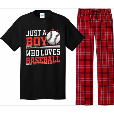 American Sport Just A Boy Who Loves Baseball Gifts Pajama Set