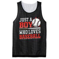 American Sport Just A Boy Who Loves Baseball Gifts Mesh Reversible Basketball Jersey Tank