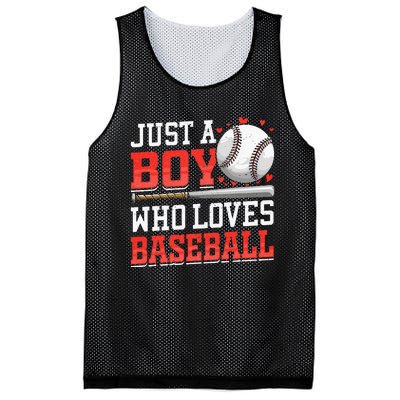 American Sport Just A Boy Who Loves Baseball Gifts Mesh Reversible Basketball Jersey Tank