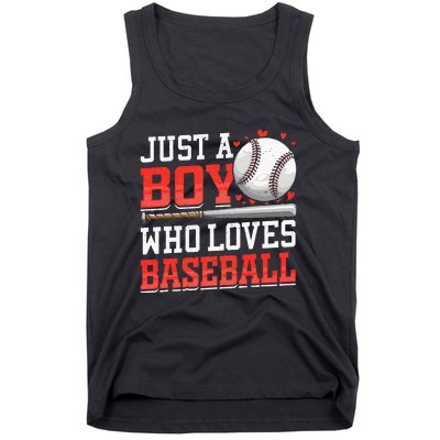 American Sport Just A Boy Who Loves Baseball Gifts Tank Top