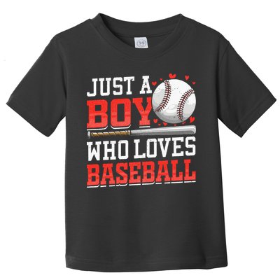 American Sport Just A Boy Who Loves Baseball Gifts Toddler T-Shirt
