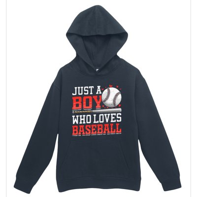 American Sport Just A Boy Who Loves Baseball Gifts Urban Pullover Hoodie