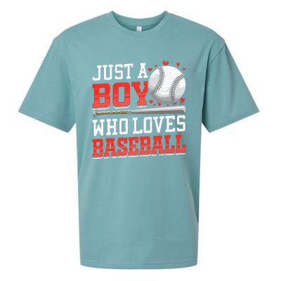 American Sport Just A Boy Who Loves Baseball Gifts Sueded Cloud Jersey T-Shirt