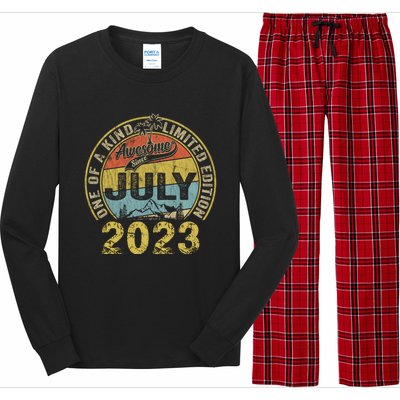 Awesome Since July 2019 4th Birthday Funny Gift 4 Years Old Gift Long Sleeve Pajama Set