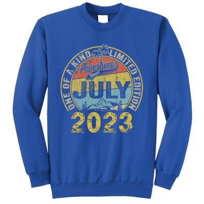 Awesome Since July 2019 4th Birthday Funny Gift 4 Years Old Gift Sweatshirt