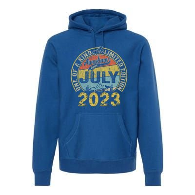 Awesome Since July 2019 4th Birthday Funny Gift 4 Years Old Gift Premium Hoodie