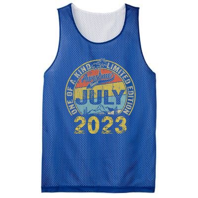 Awesome Since July 2019 4th Birthday Funny Gift 4 Years Old Gift Mesh Reversible Basketball Jersey Tank