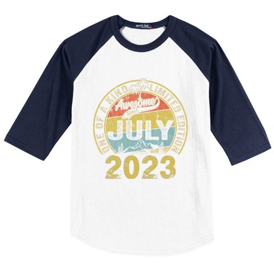 Awesome Since July 2019 4th Birthday Funny Gift 4 Years Old Gift Baseball Sleeve Shirt