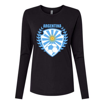 Argentina Soccer Jersey Argentina Football Fans Womens Cotton Relaxed Long Sleeve T-Shirt