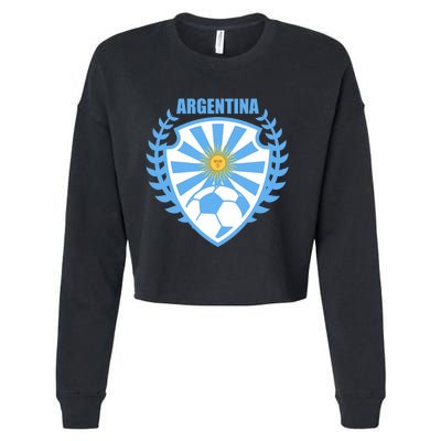 Argentina Soccer Jersey Argentina Football Fans Cropped Pullover Crew