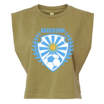 Argentina Soccer Jersey Argentina Football Fans Garment-Dyed Women's Muscle Tee