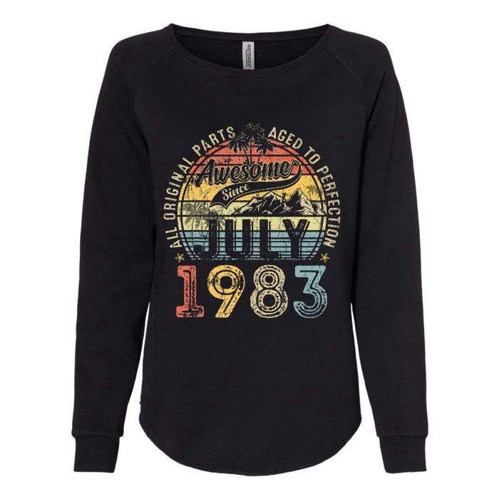 Awesome Since July 1983 Vintage Gifts Men 40th Birthday Womens California Wash Sweatshirt