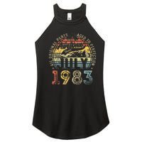 Awesome Since July 1983 Vintage Gifts Men 40th Birthday Women's Perfect Tri Rocker Tank