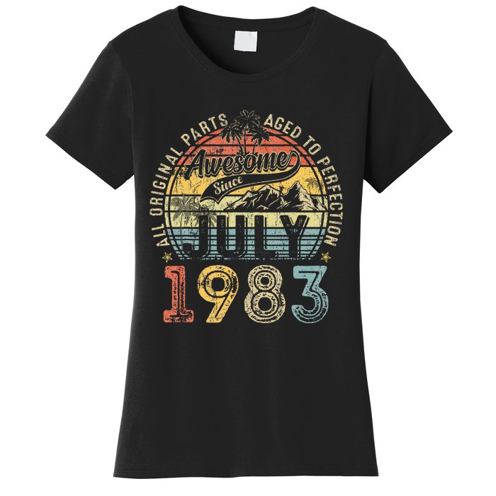 Awesome Since July 1983 Vintage Gifts Men 40th Birthday Women's T-Shirt