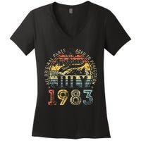 Awesome Since July 1983 Vintage Gifts Men 40th Birthday Women's V-Neck T-Shirt