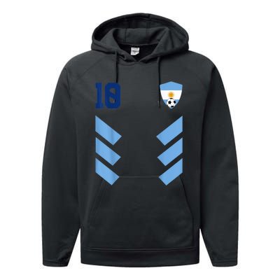 Argentina Soccer Jersey Argentina Football Argentinian Performance Fleece Hoodie