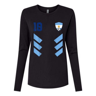 Argentina Soccer Jersey Argentina Football Argentinian Womens Cotton Relaxed Long Sleeve T-Shirt