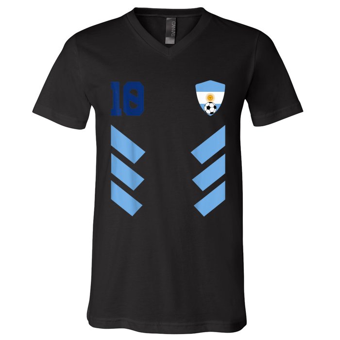 Argentina Soccer Jersey Argentina Football Argentinian V-Neck T-Shirt