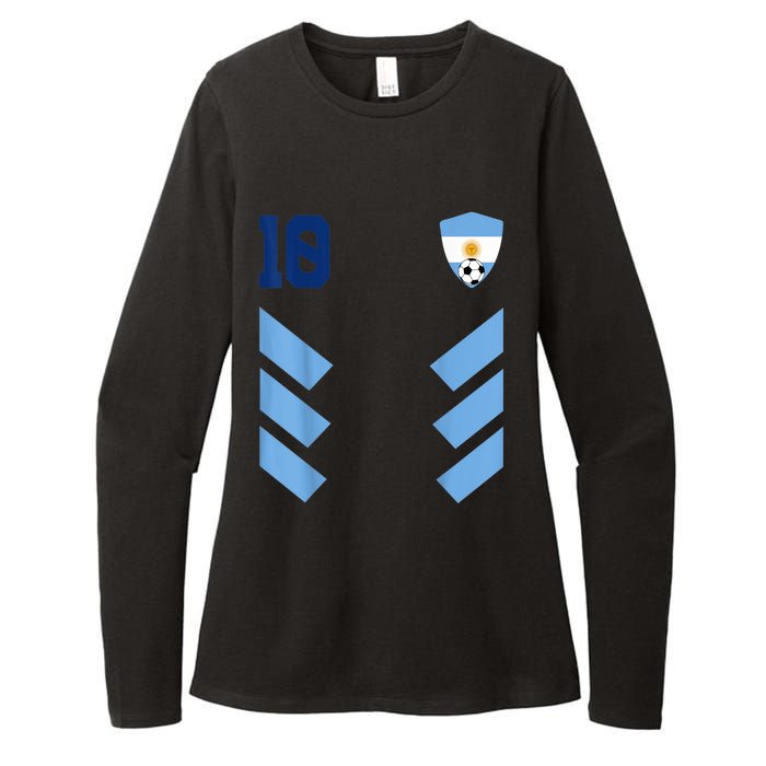 Argentina Soccer Jersey Argentina Football Argentinian Womens CVC Long Sleeve Shirt