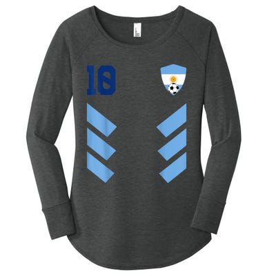 Argentina Soccer Jersey Argentina Football Argentinian Women's Perfect Tri Tunic Long Sleeve Shirt