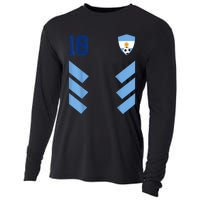 Argentina Soccer Jersey Argentina Football Argentinian Cooling Performance Long Sleeve Crew