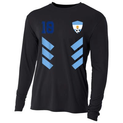 Argentina Soccer Jersey Argentina Football Argentinian Cooling Performance Long Sleeve Crew