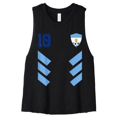 Argentina Soccer Jersey Argentina Football Argentinian Women's Racerback Cropped Tank