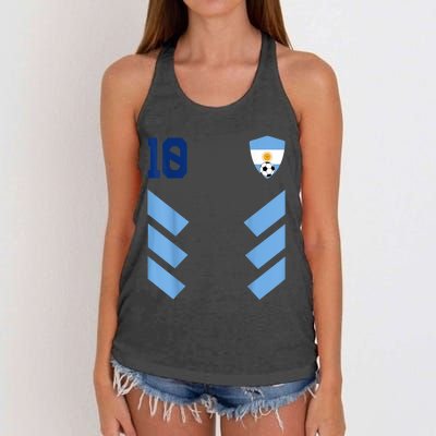 Argentina Soccer Jersey Argentina Football Argentinian Women's Knotted Racerback Tank