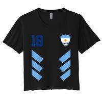 Argentina Soccer Jersey Argentina Football Argentinian Women's Crop Top Tee