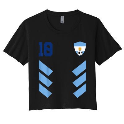 Argentina Soccer Jersey Argentina Football Argentinian Women's Crop Top Tee