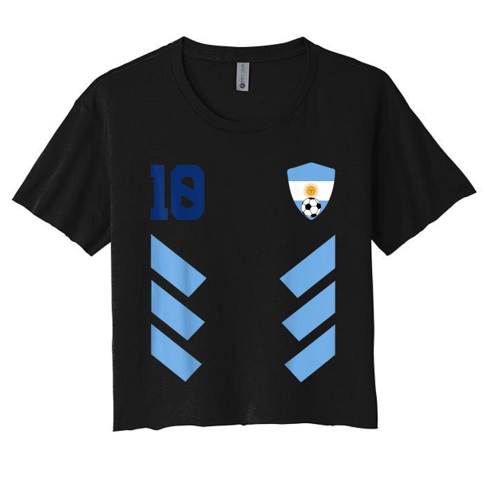 Argentina Soccer Jersey Argentina Football Argentinian Women's Crop Top Tee