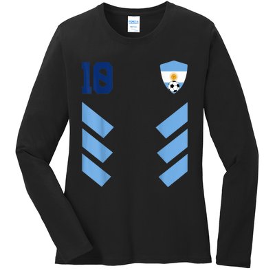 Argentina Soccer Jersey Argentina Football Argentinian Ladies Long Sleeve Shirt