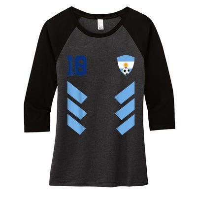 Argentina Soccer Jersey Argentina Football Argentinian Women's Tri-Blend 3/4-Sleeve Raglan Shirt