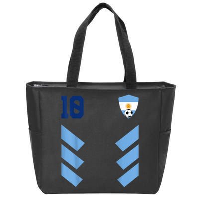 Argentina Soccer Jersey Argentina Football Argentinian Zip Tote Bag