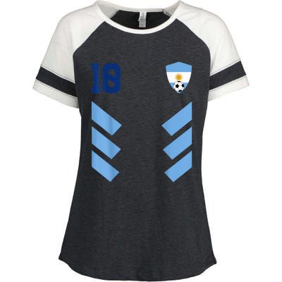 Argentina Soccer Jersey Argentina Football Argentinian Enza Ladies Jersey Colorblock Tee