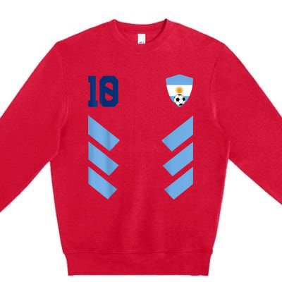 Argentina Soccer Jersey Argentina Football Argentinian Premium Crewneck Sweatshirt