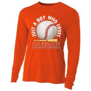 American Sport Just A Who Loves Baseball Gifts Cooling Performance Long Sleeve Crew