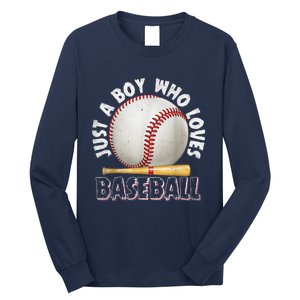 American Sport Just A Who Loves Baseball Gifts Long Sleeve Shirt