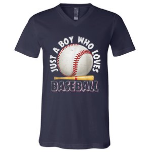 American Sport Just A Who Loves Baseball Gifts V-Neck T-Shirt