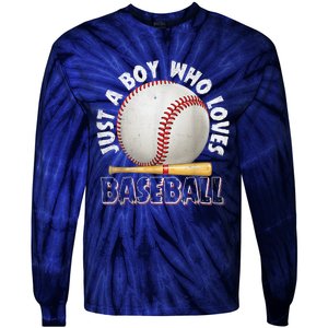 American Sport Just A Who Loves Baseball Gifts Tie-Dye Long Sleeve Shirt