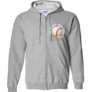 American Sport Just A Who Loves Baseball Gifts Full Zip Hoodie