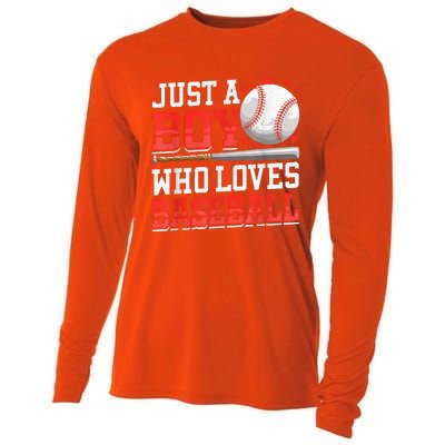 American Sport Just A Who Loves Baseball Gifts Cooling Performance Long Sleeve Crew