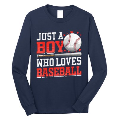 American Sport Just A Who Loves Baseball Gifts Long Sleeve Shirt