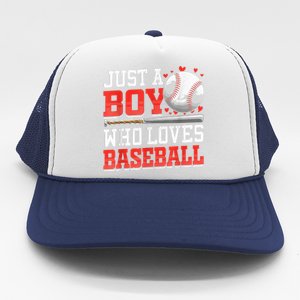 American Sport Just A Who Loves Baseball Gifts Trucker Hat