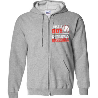 American Sport Just A Who Loves Baseball Gifts Full Zip Hoodie